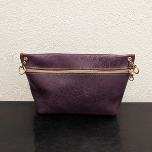 Portland Leather Goods - Custom Crossbody / Bum Bag only no strap in Purple Plum